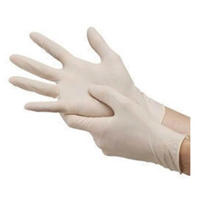 latex gloves powdered